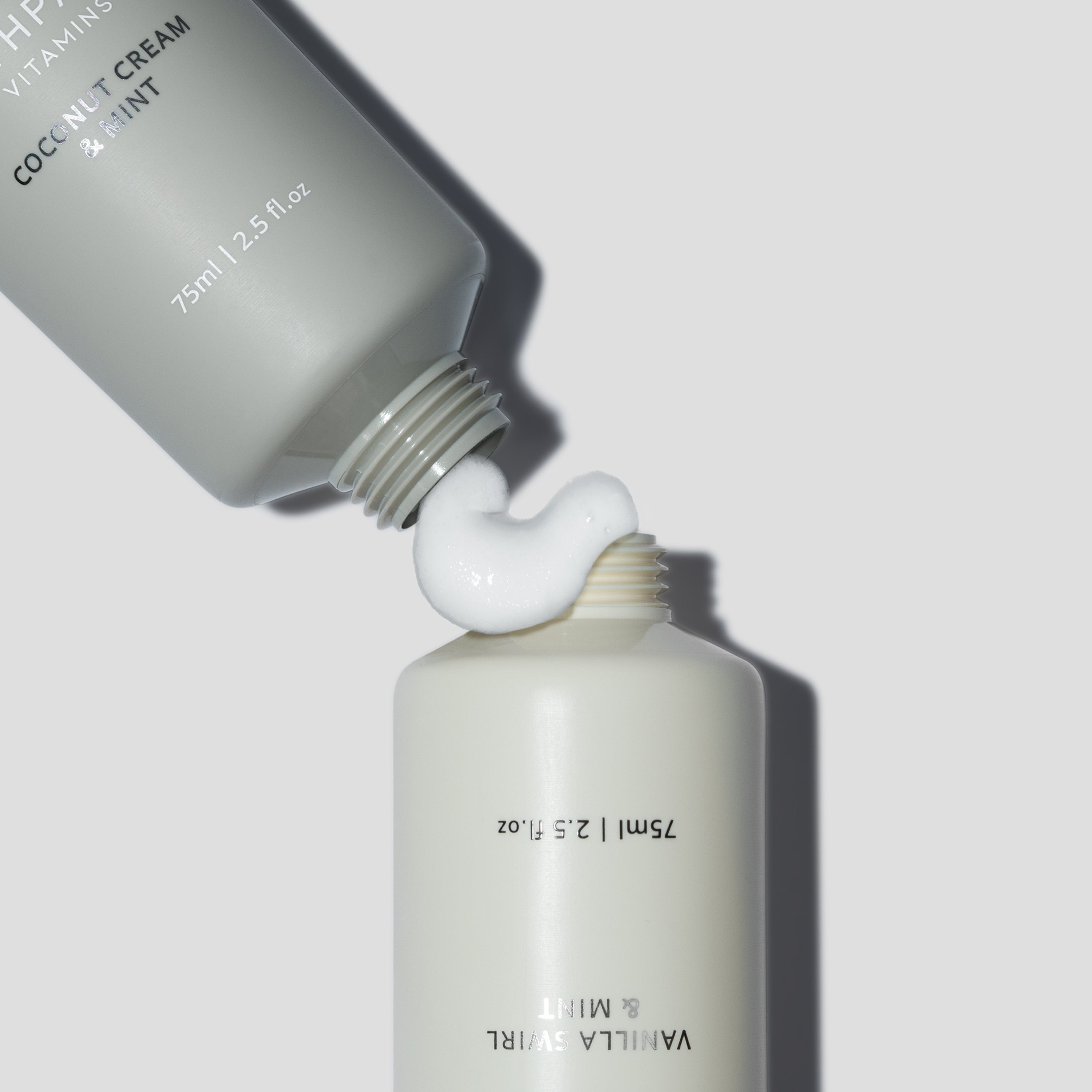 Whitening Toothpaste Coconut Cream + Vanilla Swirl Duo