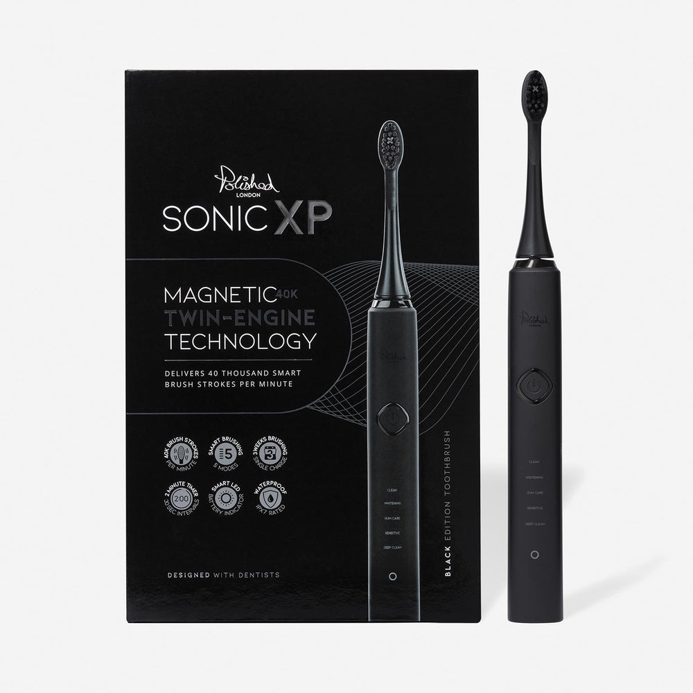 The Polished London black Sonic Toothbrush