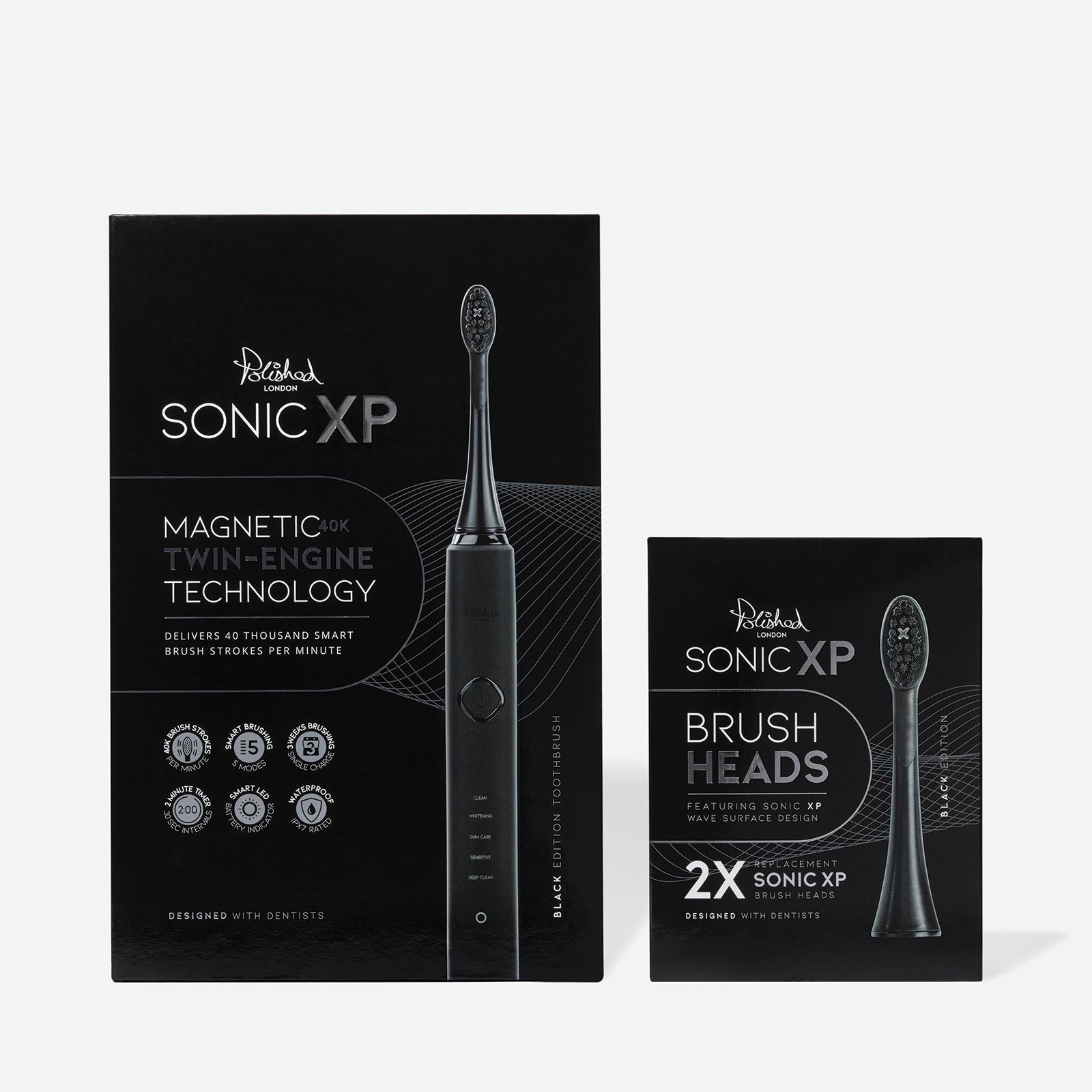 Sonic XP Toothbrush & Replacement Toothbrush Heads Bundle